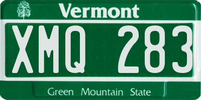VT license plate XMQ283