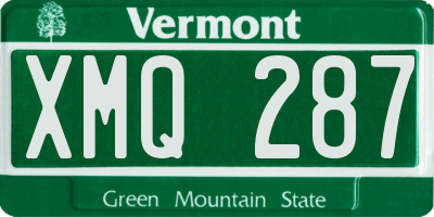 VT license plate XMQ287