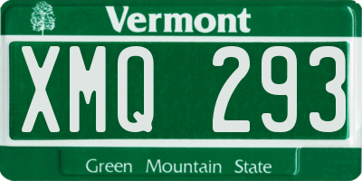 VT license plate XMQ293