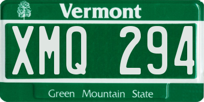 VT license plate XMQ294