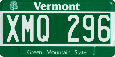 VT license plate XMQ296