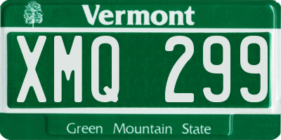 VT license plate XMQ299