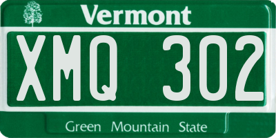 VT license plate XMQ302