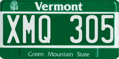 VT license plate XMQ305