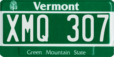 VT license plate XMQ307