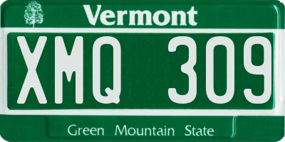 VT license plate XMQ309