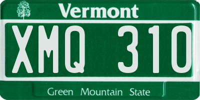 VT license plate XMQ310