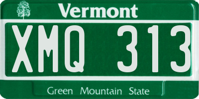 VT license plate XMQ313