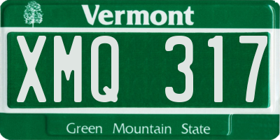 VT license plate XMQ317