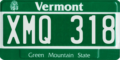 VT license plate XMQ318