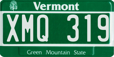 VT license plate XMQ319