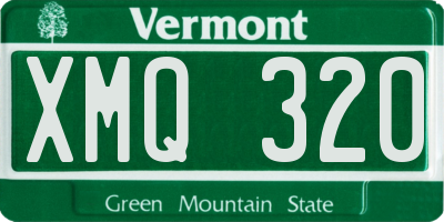VT license plate XMQ320