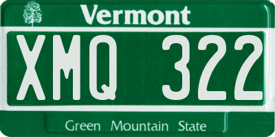 VT license plate XMQ322