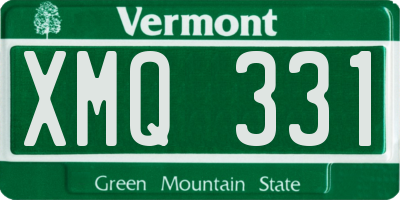 VT license plate XMQ331