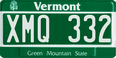 VT license plate XMQ332