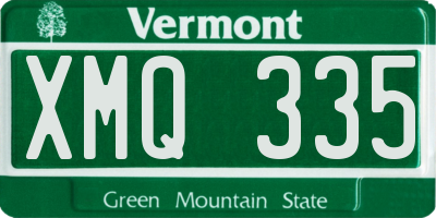 VT license plate XMQ335