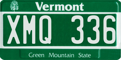 VT license plate XMQ336