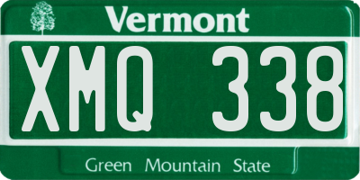 VT license plate XMQ338