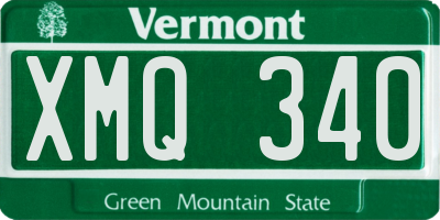 VT license plate XMQ340