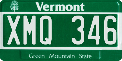 VT license plate XMQ346