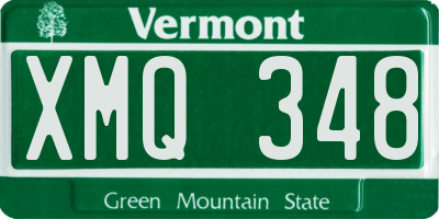 VT license plate XMQ348