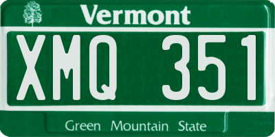 VT license plate XMQ351