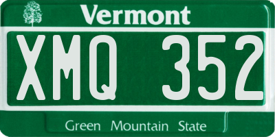 VT license plate XMQ352