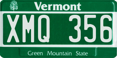 VT license plate XMQ356