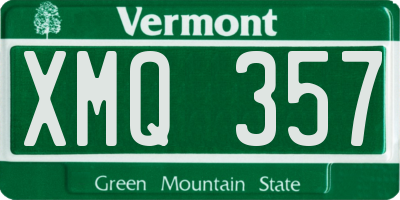 VT license plate XMQ357
