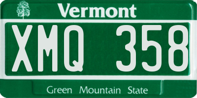 VT license plate XMQ358