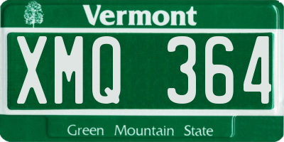 VT license plate XMQ364
