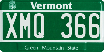 VT license plate XMQ366