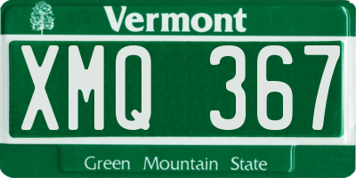 VT license plate XMQ367
