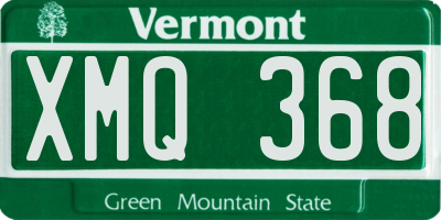 VT license plate XMQ368