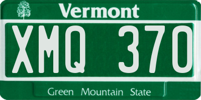VT license plate XMQ370