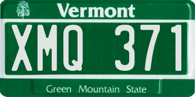 VT license plate XMQ371