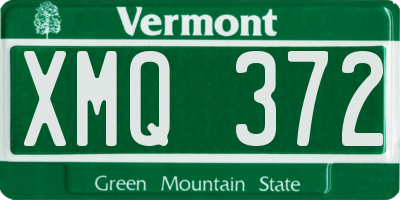 VT license plate XMQ372