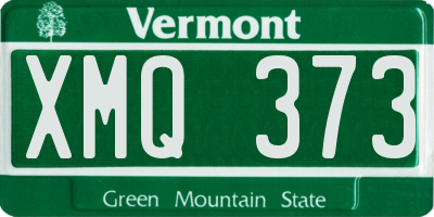 VT license plate XMQ373