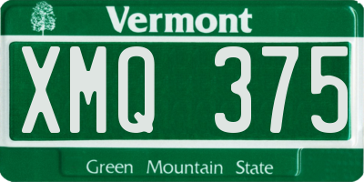 VT license plate XMQ375