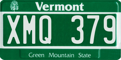 VT license plate XMQ379
