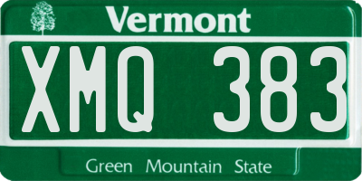 VT license plate XMQ383