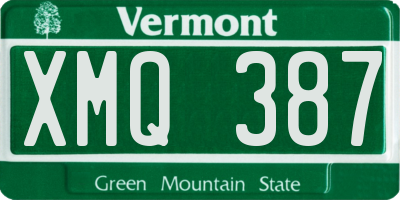 VT license plate XMQ387