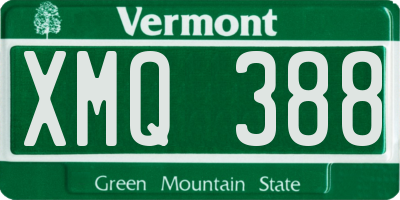 VT license plate XMQ388