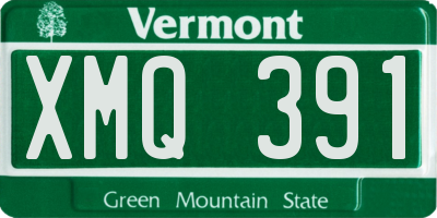 VT license plate XMQ391