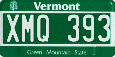 VT license plate XMQ393