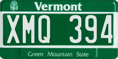 VT license plate XMQ394