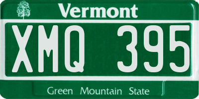 VT license plate XMQ395