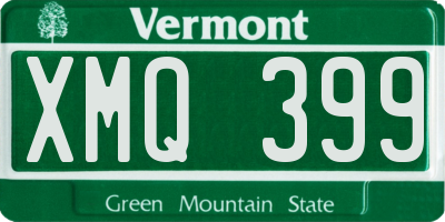 VT license plate XMQ399
