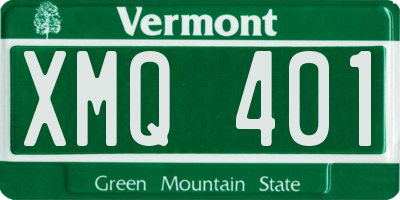 VT license plate XMQ401