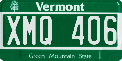VT license plate XMQ406